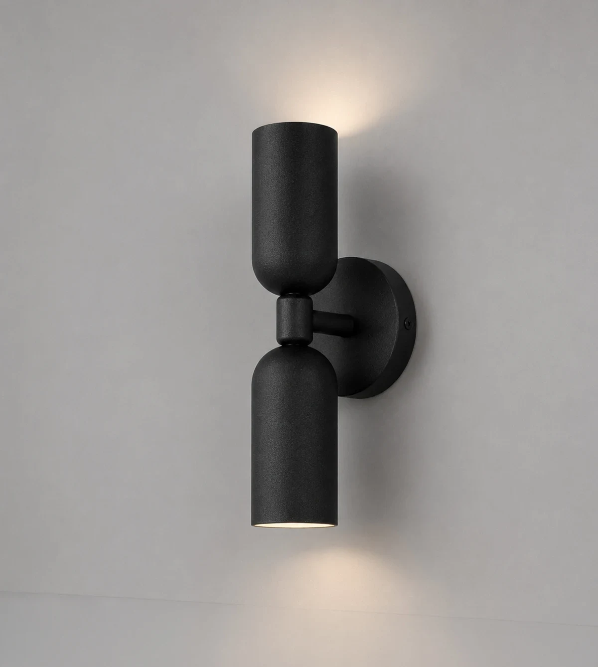 5lamp Capsule Mat Siyah Metal E27 Çift Yönlü Duvar Apliği