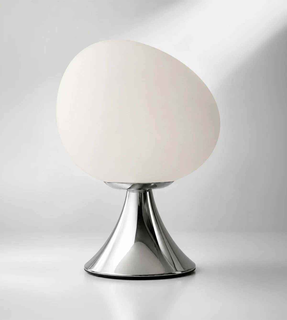 5lamp Egg Krom Metal Opal Cam E27 Masa Lambası
