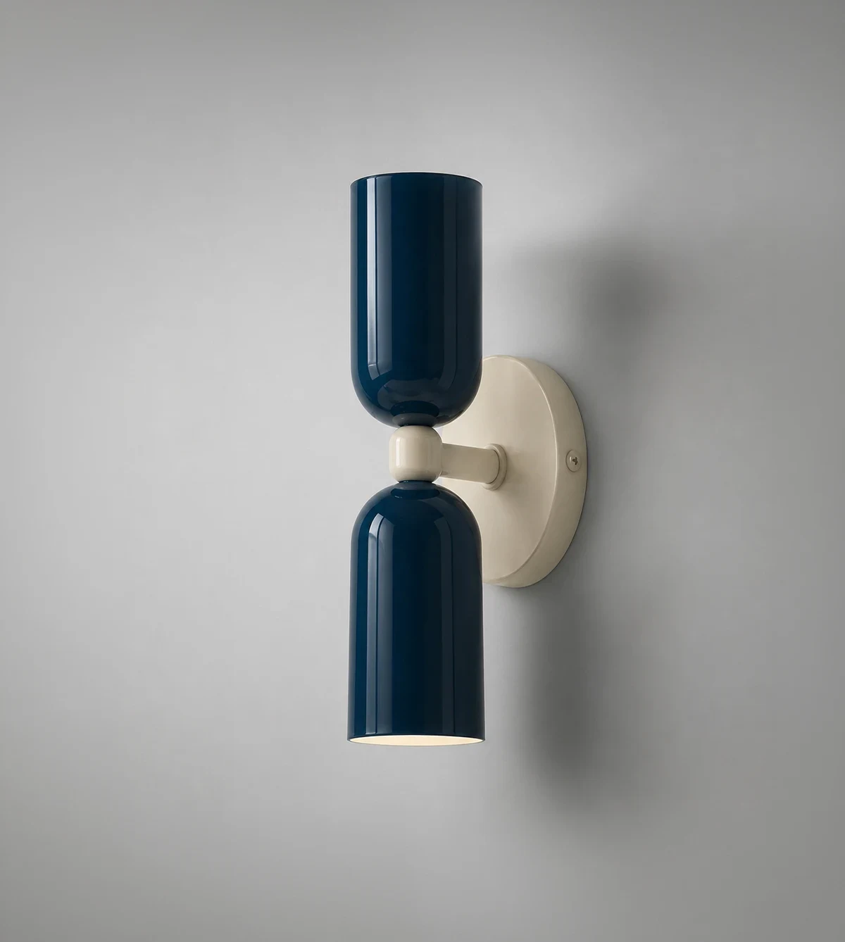 5lamp Capsule Mavi Krem Metal E27 Çift Yönlü Duvar Apliği