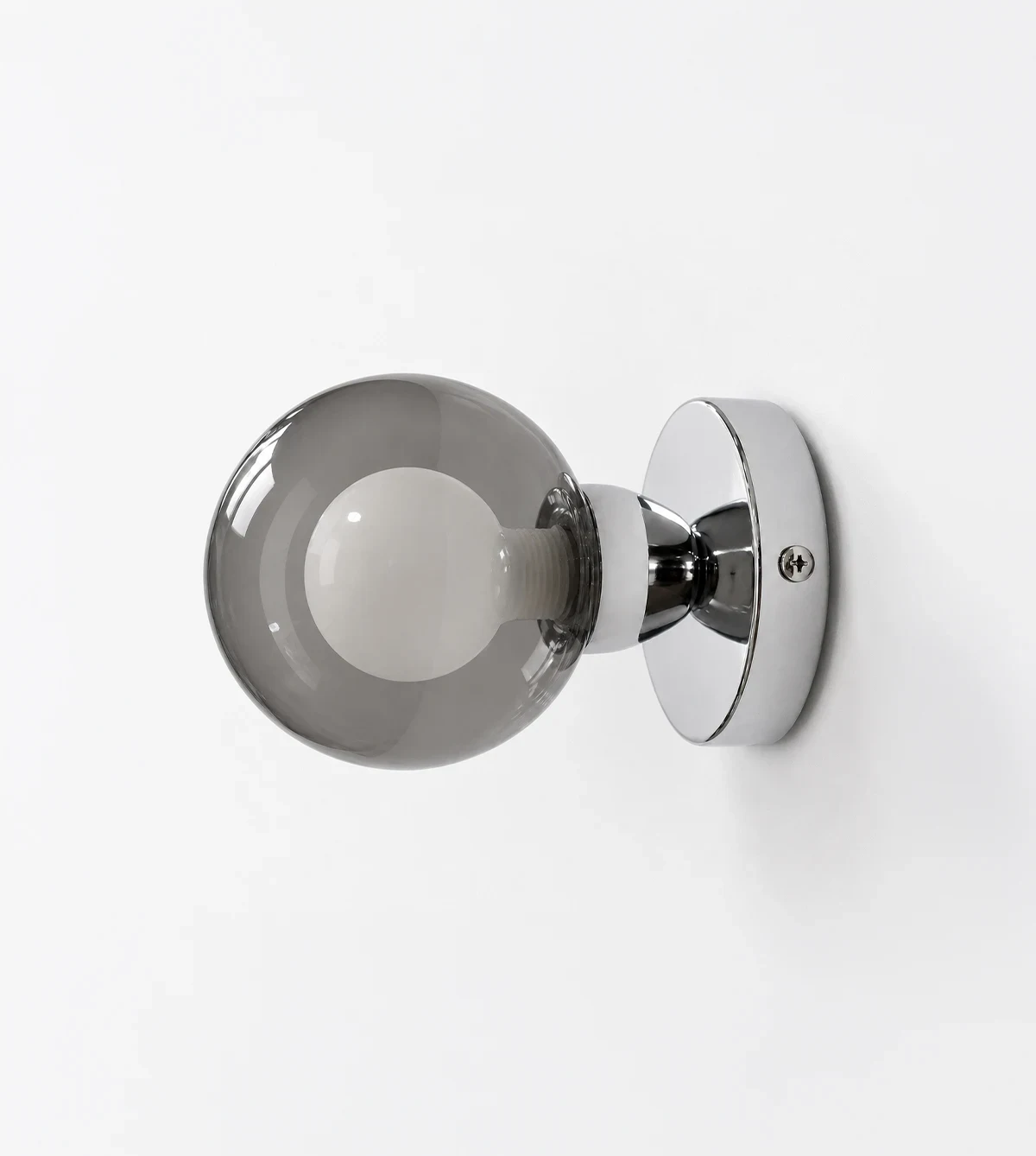 5lamp Sakız Füme Cam Krom Metal G9 Duvar Apliği