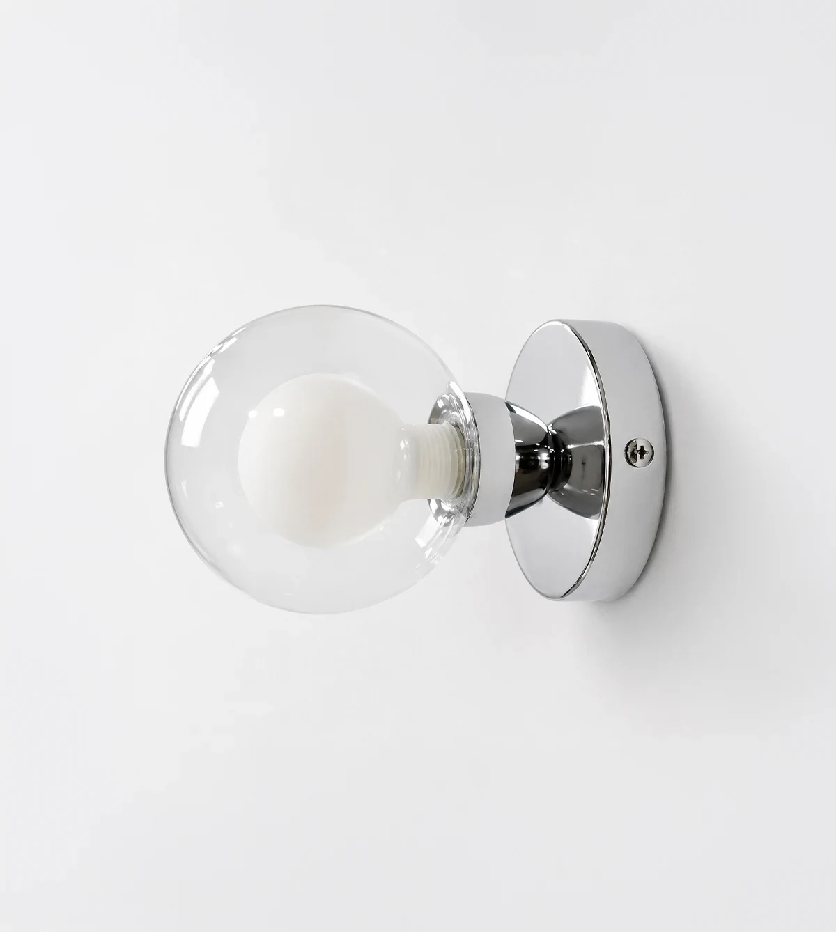 5lamp Sakız Natural Cam Krom Metal G9 Duvar Apliği