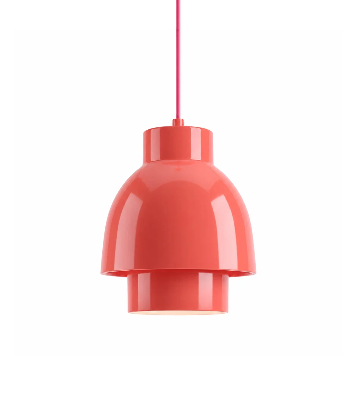 5lamp Duo Beam Pembe Çift Gölgeli Metal Sarkıt Avize
