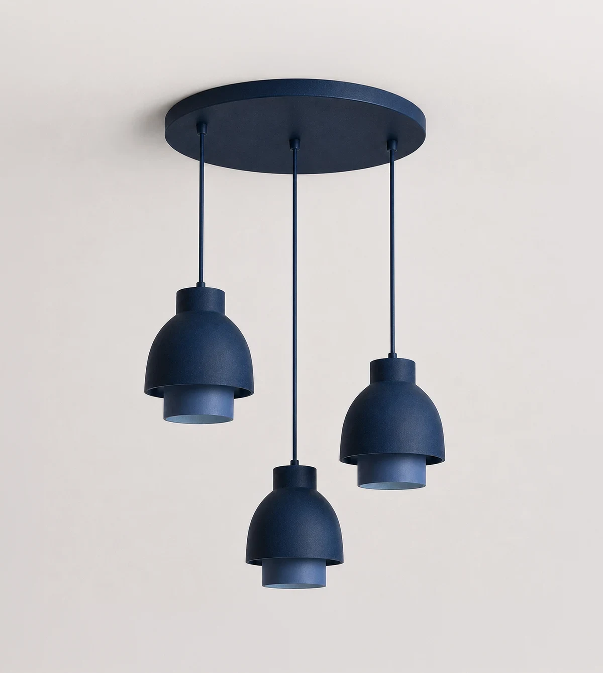 5lamp Duo Beam Trio Mavi Metal 3’lü Sarkıt Avize