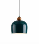 5lamp Sfora Petrol Mavisi Metal Ahşap Detaylı E27 Sarkıt Avize