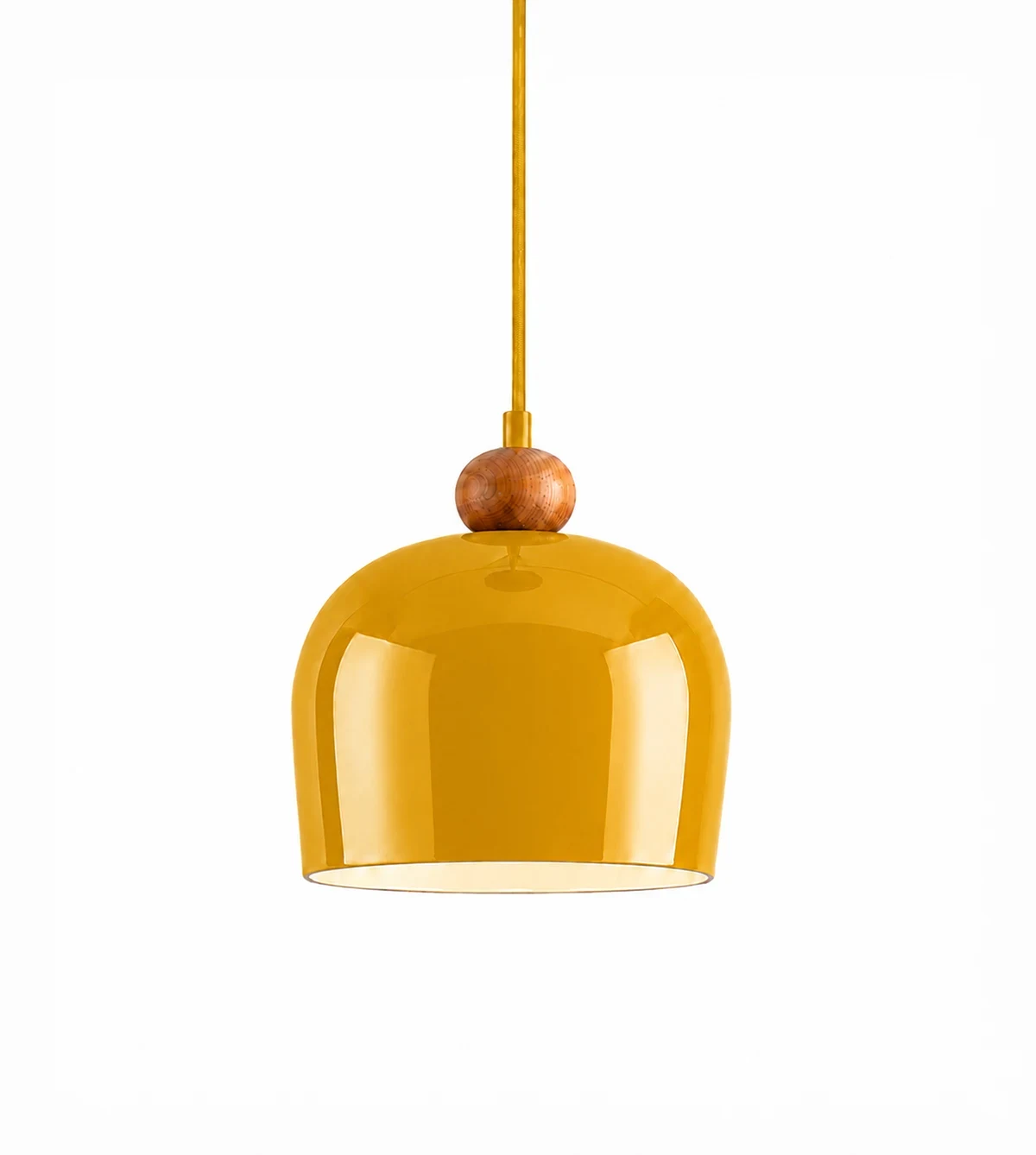5lamp Sfora Sarı Metal Ahşap Detaylı E27 Sarkıt Avize