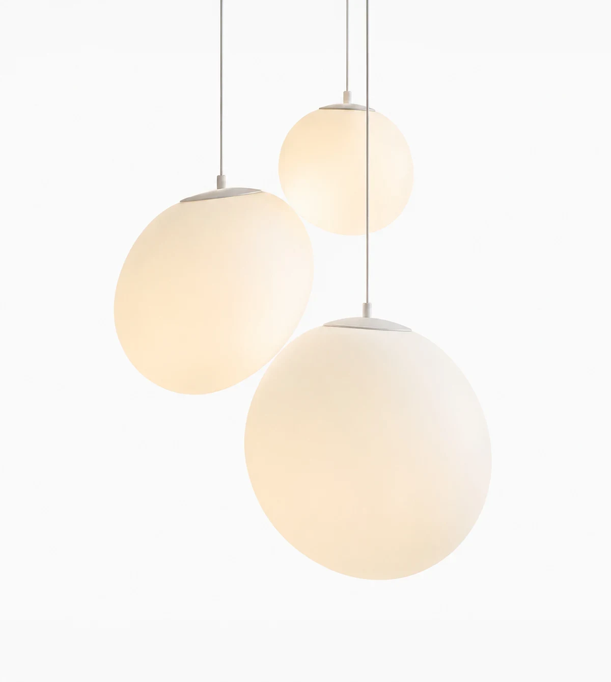 5lamp Kirpi Beyaz Opal Cam 3'lü G9 Sarkıt Avize