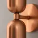 5lamp Capsule Fırçalı Bakır aplikte metal gövde, silindir başlık ve bağlantı detayı