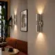 5lamp Capsule Nikel aplik, kafe duvarında dekoratif çift yönlü aydınlatma olarak