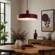 Yemek masası üzerinde kullanılan 5lamp Solis Bordo metal sarkıt avize