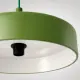 5lamp Solis Yeşil sarkıt avizenin açık renk iç yüzeyi ve E27 duy bağlantı detayı