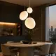 5lamp Kirpi Beyaz Opal Cam 3'lü G9 Sarkıt Avize - 6