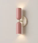 5lamp Capsule Pembe Krem Metal E27 Çift Yönlü Duvar Apliği