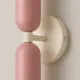 5lamp Capsule Pembe Krem aplikte pembe metal gövde, krem bağlantı ve rozet detayı