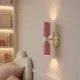 5lamp Capsule Pembe Krem aplik, çocuk odasında yukarı ve aşağı yönlü yumuşak ışık etkisiyle