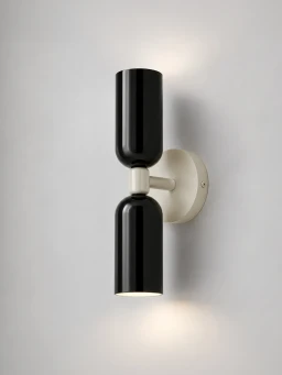 5lamp Capsule Siyah Krem Metal E27 Çift Yönlü Duvar Apliği