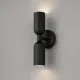 5lamp Capsule Siyah çift yönlü metal duvar apliği, yukarı ve aşağı sıcak ışık yayılımıyla