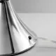 5lamp Egg krom metal masa lambasında şeffaf elektrik kablosu çıkış detayı