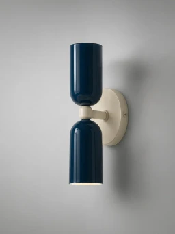 5lamp Capsule Mavi Krem Metal E27 Çift Yönlü Duvar Apliği