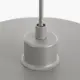 5lamp Solis Gri sarkıt avizede kumaş kaplama kablo ve metal gövde bağlantı detayı