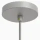 5lamp Solis Gri sarkıt avizede tavan rozeti, kumaş kablo ve sabitleme vidası detayı