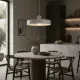 5lamp Solis Gri metal sarkıt avize, modern yemek masası üzerinde dekoratif aydınlatma olarak