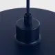 5lamp Solis Mavi sarkıt avizede kumaş kaplama kablo ve metal gövde bağlantı detayı