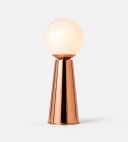 5lamp Lumia Bakır Metal Opal Cam G9 Masa Lambası