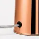 5lamp Lumia Bakır masa lambasında şeffaf elektrik kablosunun metal gövdeden çıkış detayı