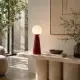 5lamp Lumia Kırmızı opal cam masa lambası, gün ışığı alan konsol üzerinde dekoratif aydınlatma olarak
