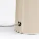 5lamp Lumia Krem masa lambasında şeffaf elektrik kablosunun metal gövdeden çıkış detayı