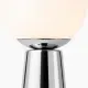 5lamp Lumia Krom Rengi masa lambasında opal cam küre ile parlak metal gövde bağlantı detayı