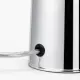 5lamp Lumia Krom Rengi masa lambasında şeffaf elektrik kablosunun metal gövdeden çıkış detayı