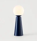 5lamp Lumia Mavi Metal Opal Cam G9 Masa Lambası