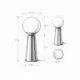 5lamp Lumia masa lambasının 32 cm yüksekliğini, 15 cm cam küresini, 17 cm gövdesini ve 8 cm taban çapını gösteren ölçü çizimi