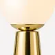 5lamp Lumia Pirinç Renk masa lambasında opal cam küre ile parlak metal gövde bağlantı detayı