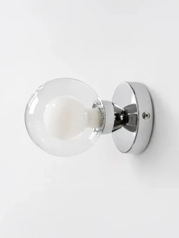 5lamp Sakız Natural Cam Krom Metal G9 Duvar Apliği