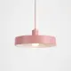 5lamp Solis Pembe 35 cm metal gövdeli E27 tekli sarkıt avizenin beyaz fonda önden ürün görünümü