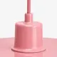 5lamp Solis Pembe sarkıt avizenin tekstil kablosu ve metal kablo bağlantı parçası yakın plan detayı