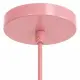 5lamp Solis Pembe sarkıt avizenin pembe tavan rozeti, tekstil kablosu ve sabitleme vidası yakın plan detayı