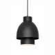 5lamp Duo Beam antrasit gri çift gölgelikli metal sarkıt aydınlatmanın önden ürün görünümü