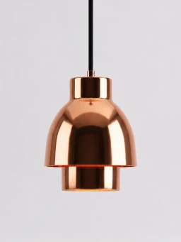 5lamp Duo Beam Bakır Çift Gölgeli Metal Sarkıt Avize