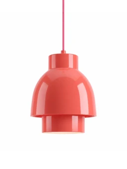 5lamp Duo Beam Pembe Çift Gölgeli Metal Sarkıt Avize
