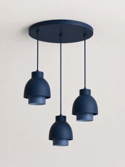 5lamp Duo Beam Trio Mavi Metal 3’lü Sarkıt Avize