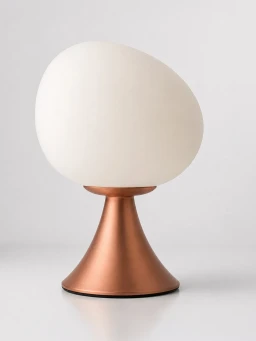 5lamp Egg Bakır Metal Opal Cam E27 Masa Lambası
