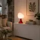 5lamp Egg metalik kırmızı opal cam masa lambası modern salon konsolu üzerinde sıcak ışıkla kullanım