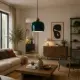 5lamp Sfora petrol mavisi dekoratif sarkıt lamba modern salon ve oturma alanında kullanım