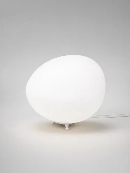 5lamp Kirpi Beyaz Opal Cam Tekli Masa Ve Yer Aydınlatma